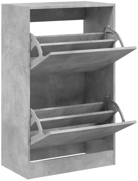vidaXL Schuhschrank Betongrau 60x34x96,5 cm Holzwerkstoff 839948 Bild 2