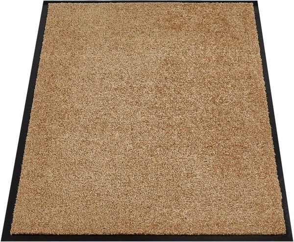 Andiamo 'Super Wash & Clean' Fußmatte, Made in Belgium, rechteckig, Höhe: 7 mm, rutschhemmend, waschbar, Beige, 90 x 120 cm (Rechteckig)