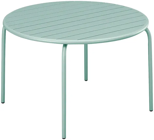 Vente-unique - MIRMANDE Garden dining set Metall Grün - B 130 cm x H 74 cm x L 130 cm