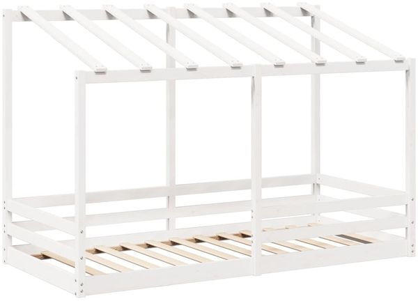 vidaXL Kinderbett mit Dach Weiß 100x200 cm Massivholz Kiefer 846998 Bild 3