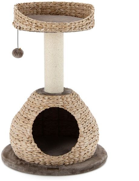 Klein Katzenbaum mit Höhle & Natürlichem Sisal & Handgefertigter Korb φ 48 x 70,5 cm