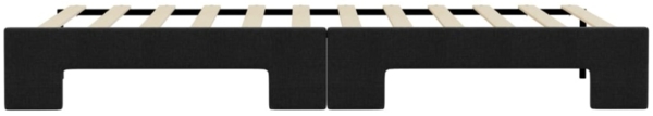vidaXL Tagesbett Ausziehbar Schwarz 100x200 cm Stoff 3197641 Bild 6