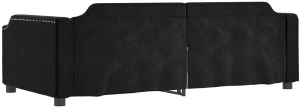 vidaXL Tagesbett Ausziehbar Schwarz 100x200 cm Stoff 3197641 Bild 4