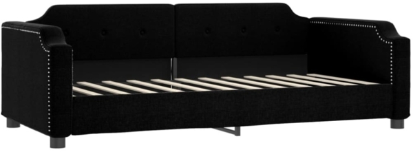 vidaXL Tagesbett Ausziehbar Schwarz 100x200 cm Stoff 3197641 Bild 8