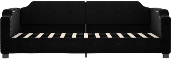 vidaXL Tagesbett Ausziehbar Schwarz 100x200 cm Stoff 3197641 Bild 5