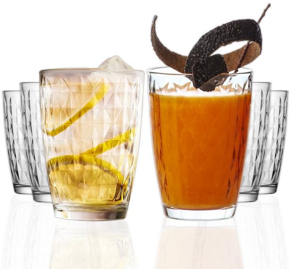 LAV Gläser-Set Artemis Longdrinkglas, 6-tlg, Glas, 6er Set, 415ml, Perfekt für Cocktails, Longdrinks und Softdrinks.