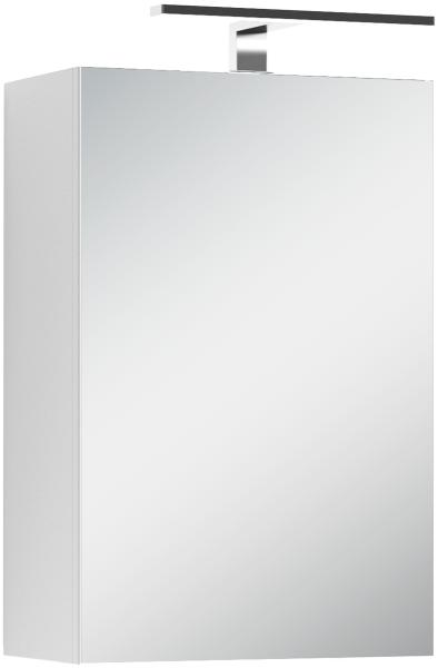 byLiving 'Spree' Spiegelschrank mit Soft-Close-Funktion und LED-Beleuchtung, Holz weiß, 60 x 20 x 40 cm