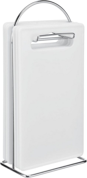 mucHome Schneidebrett 7-teiliges Frühstücks-Set 6 Schneidebretter mit verchromten Ständer, (7-St)