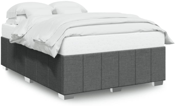 vidaXL Bettgestell ohne Matratze Dunkelgrau 140x200 cm Stoff 3284840