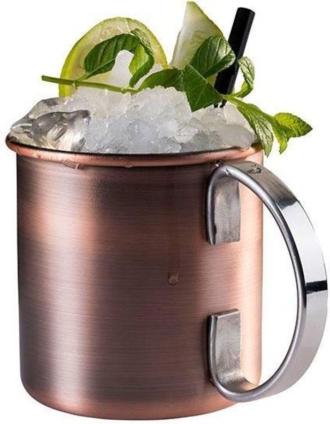 APS Becher Moscow Mule, 4-tlg, Edelstahl, 450 ml, Becher-Set im Antik-Kupfer Look, 4-teilig