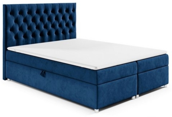 Best for Home Boxspringbett mit Bettkasten Doppelbett Trinity K14 Bonellfederkern inkl 7cm Topper (140x200 160x200 180x200 200x200 cm, Bonell-Matratze, gepolstertes Kopfteil, Polsterbett versch. Größen), mit oder ohne Topper, Flexible Liefermöglichkeit... Bild 4