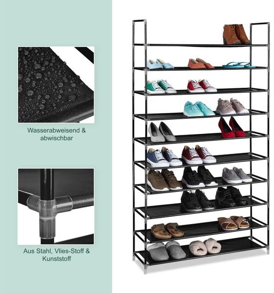 Relaxdays Schuhregal Stoff für 50 Paar Schuhe Bild 7