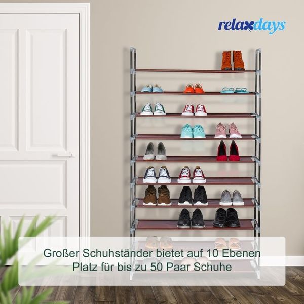 Relaxdays Schuhregal Stoff für 50 Paar Schuhe Bild 6