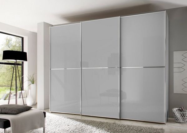 STAUD Schwebetürenschrank Sinfonie Plus, edles Design in hochwertiger Qualität, Made in Germany Mit Glasfront und vier verschiedenen Ausstattungsvarianten