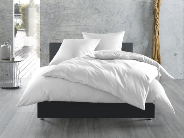 BETTWAESCHE-MIT-STIL Bettwäsche Mako Satin Bettwäsche uni einfarbig, Mako-Satin, 2 teilig Bild 1