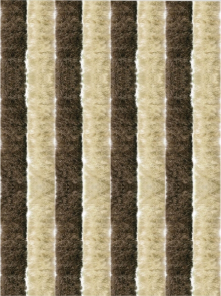 Flauschvorhang 120x200 cm ( Beige-Braun ), perfekter Insekten- und Sichtschutz für Ihre Balkon- und Terrassentür, viele Farben