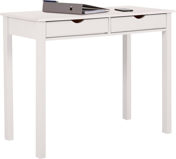 Home affaire Schreibtisch Gava, Kiefernholz, Griffmulden, unterschiedliche Farbvarianten, Breite 100cm