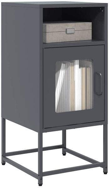 vidaXL Nachttisch Anthrazit 36x39x78 cm Kaltgewalzter Stahl 853412