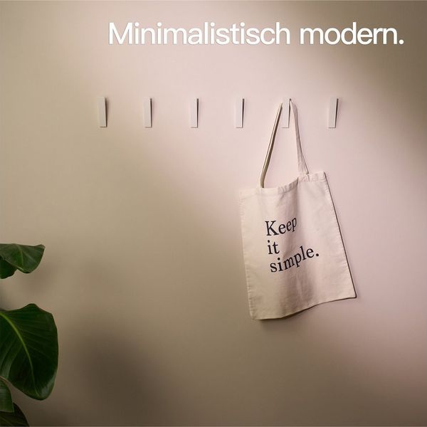 Designfabrik Hamburg Garderobenhaken Set mit versteckter Verschraubung (4 St)