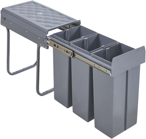 en.casa 'Froland' Einbau-Mülleimer, 30 (3x10) Liter