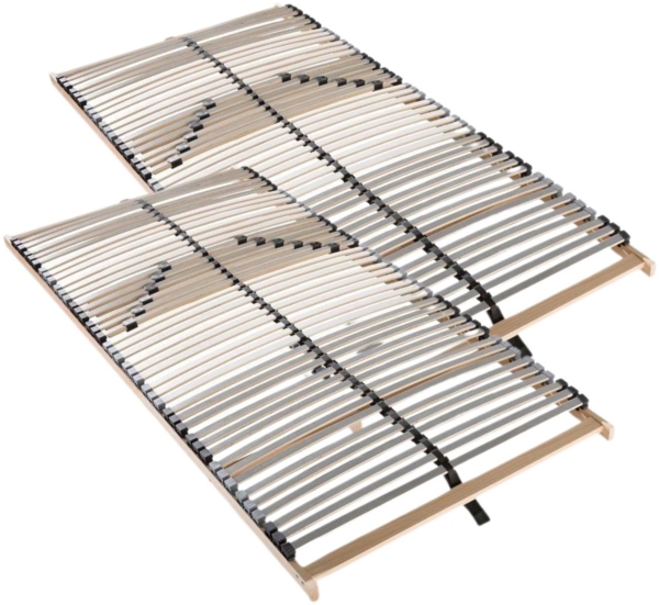 Lattenrost 160x200, Lattenrahmen aus Buche, 7 Komfortzonen, 42 Latten, Federholzrahmen Made in Germany, Lattenrost Selbstmontage, Traglast 150Kg