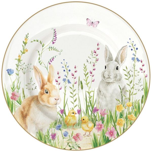 EasyLife Kuchenteller Happy Easter, Höhe: 2cm, Farbe: Mehrfarbig, Motiv: Ostern