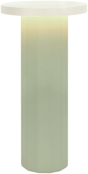 Dieter Knoll Akkuleuchte, Aluminium grün, Durchmesser 16 x H 31.6 cm, dimmbar