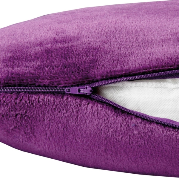 Kissenhülle Kuschel "Celina", in der Größe "50 x 50cm" - Violett - Kissenbezug mit Reißverschluss Bild 4