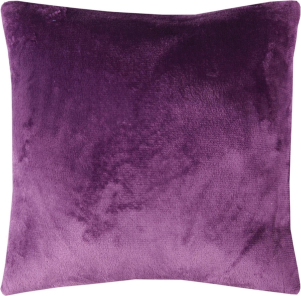 Kissenhülle Kuschel "Celina", in der Größe "50 x 50cm" - Violett - Kissenbezug mit Reißverschluss Bild 2