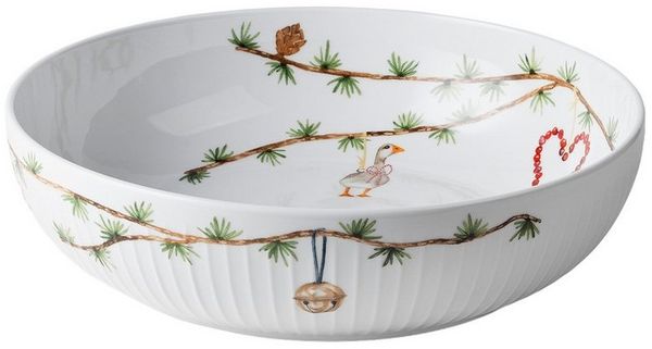 Kähler Servierschale Kähler Hammershøi Christmas Schale Porzellan Ø30 cm Weiß