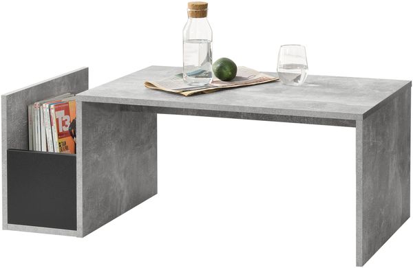 Couchtisch Bollnäs 90x45x35 cm mit Ablagefach Betonoptik en. casa