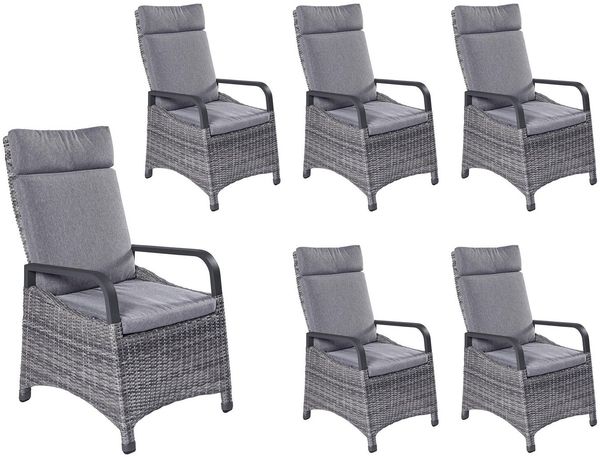 LC Garden Gartenstuhl Komido Dining Positionsstuhl Verstellsessel grau-mix (Positionsstuhl)