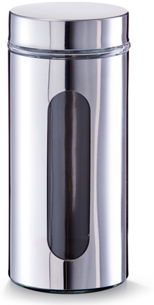 ZELLER 19947 Vorratsglas 1200 ml EDELSTAHL, ca. Ø 10,2 x 23 cm, ca. 810 g