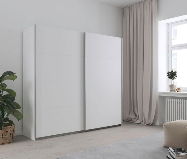 OTTO home Schwebetürenschrank Kleiderschrank Schrank Garderobe Schlafzimmerschrank THANOS (3 verschiedene Ausstattungen BASIC/CLASSIC/PREMIUM (inkl. SOFT-CLOSE) Optional mit Spiegel, Metall-Griffleisten alufarben MADE IN GERMANY