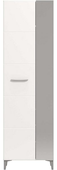 INOSIGN Garderobenschrank Belfort, Kleiderschrank, Stauraumschrank, Flurschrank, Höhe 195 cm in Opaque Weiß mit MDF-beschichtet Fronten, mit Spiegel