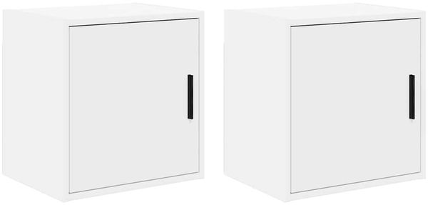 vidaXL Garagen-Wandschränke 2 Stk. Weiß Holzwerkstoff 860626