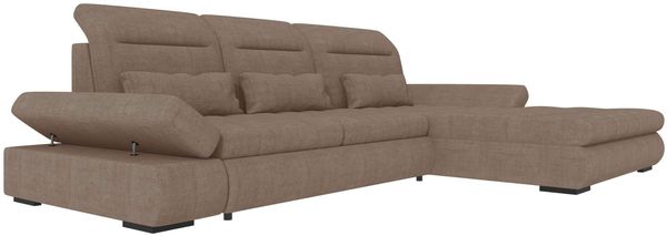 Ecksofa Ares L Form aus Samtstoff - Samtstoff - antilope - Rechts