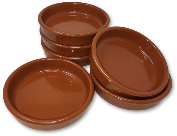 ToCi Tapas-Schale 4er Tapas-Schalen Set Ø 15cm – Spanische Cazuela Servierschalen 230ml, Ton, (4-tlg), Glasiert