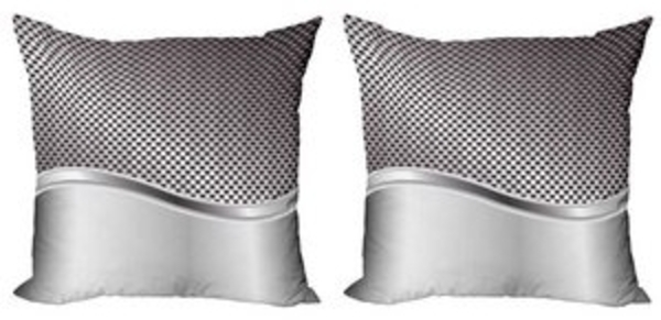 Abakuhaus Kissenbezüge Modern Accent Doppelseitiger Digitaldruck, (2 Stück), Grau Industrie Grid-Motiv Bild 6