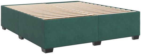 vidaXL Boxspringbett mit Matratze Dunkelgrün 200x200 cm Samt 3286399 Bild 5
