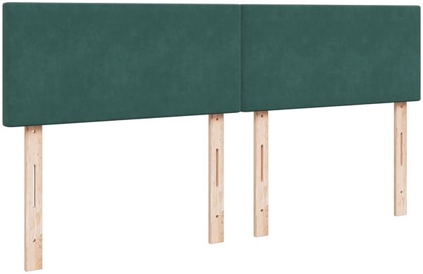 vidaXL Boxspringbett mit Matratze Dunkelgrün 200x200 cm Samt 3286399 Bild 8