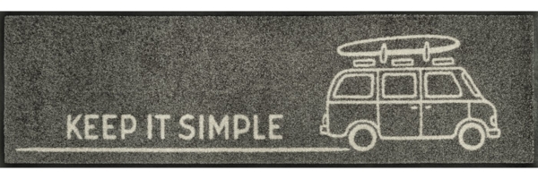 wash+dry by Kleen-Tex Läufer Keep it Simple grey, rechteckig, Höhe: 7 mm