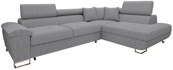 Ecksofa Cotere Cord (Farbe: Poso 110, Seite: Rechts)