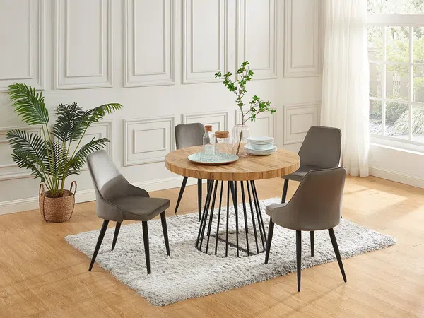Vente-unique - FIRELA Esstisch Holz, Platte SchwarzBeige - B 110 cm x H 76 cm x L 260 cm210 cm160 cm110 cm