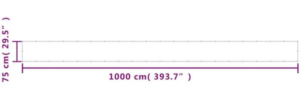 vidaXL Balkon-Sichtschutz Dunkelgrün 75x1000 cm 100 % Polyester-Oxford 4000258 Bild 6