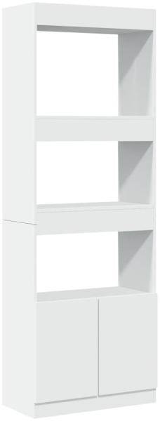 vidaXL Highboard Weiß 63x33x180 cm Holzwerkstoff 3309600