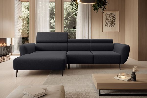 WERK2 Ecksofa Alisson, mit elektrischer Sitztiefenverstellung, L-Form, Breite 277 cm, Alisson – flexibler Komfort mit modernem Design und smarten Details.