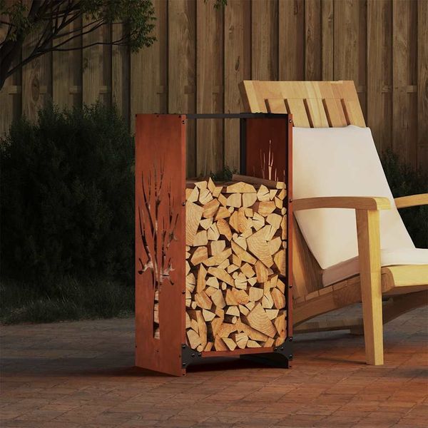 vidaXL Brennholzregal 40x30x80 cm Wetterfester Stahl 864230
