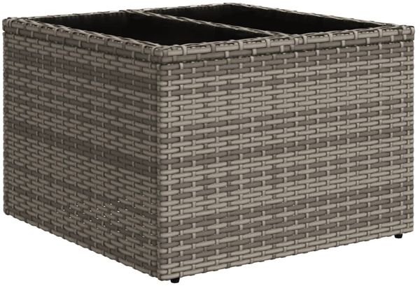 vidaXL 11-tlg. Garten-Sofagarnitur mit Kissen Grau Poly Rattan 3219491 Bild 7