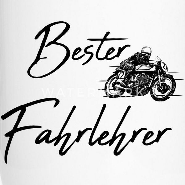 Spreadshirt Tasse Bester Fahrlehrer Spruch Fahrschule Thermobecher mit Henkel, Edelstahl
